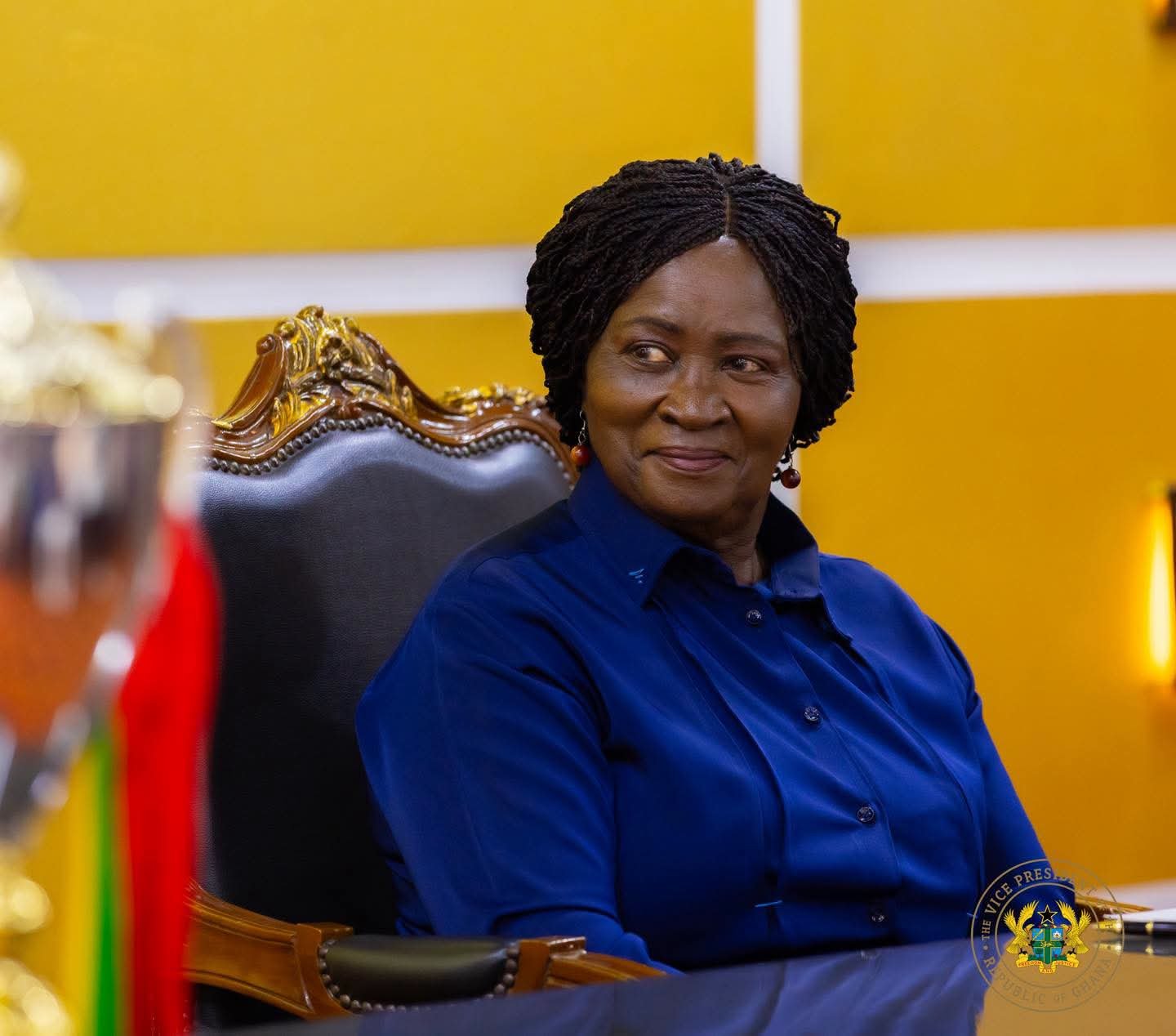 Ghana’s Democracy Cup Presented to Vice President Opoku-Agyemang at Jubilee House