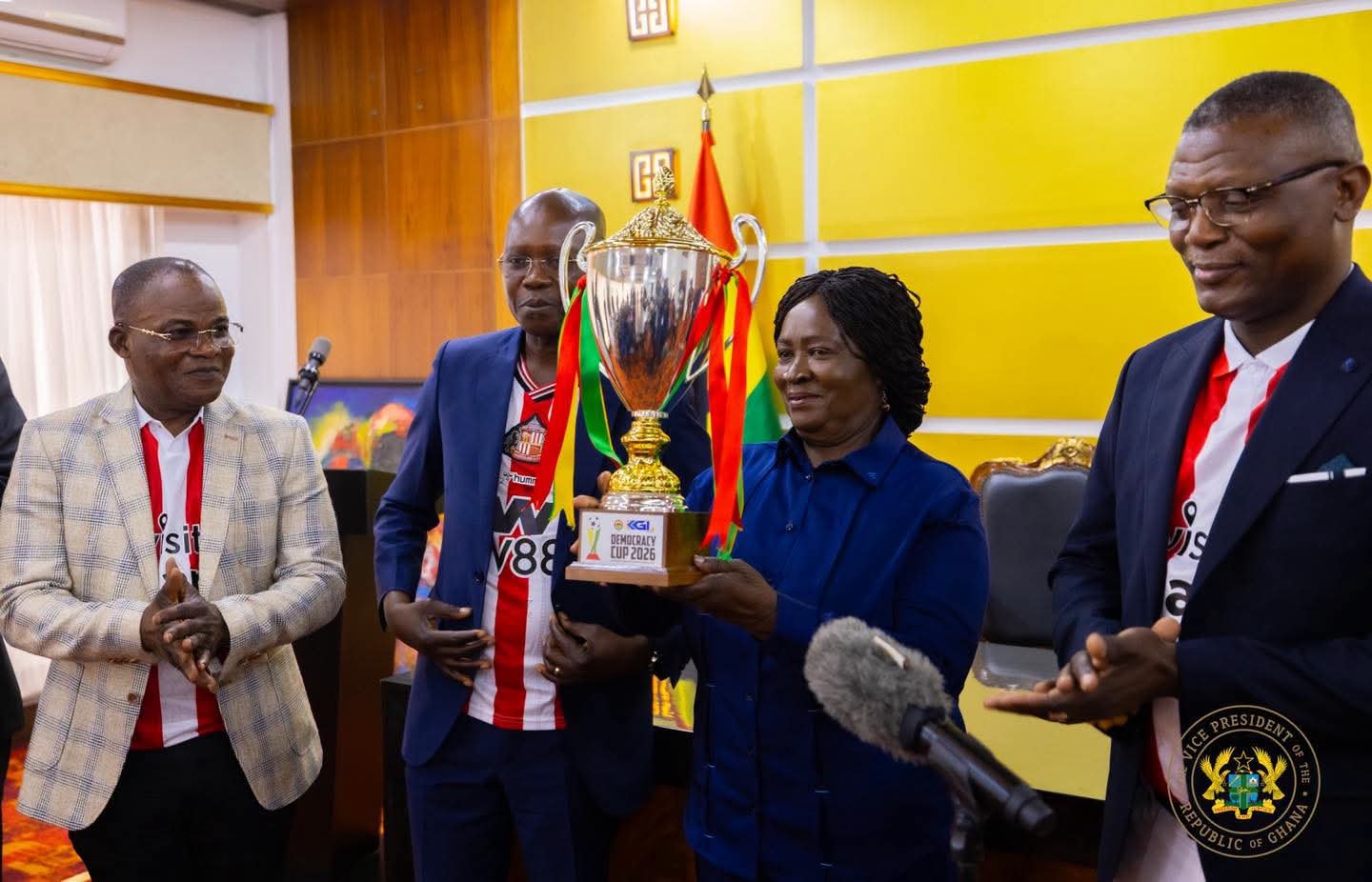 Ghana’s Democracy Cup Presented to Vice President Opoku-Agyemang at Jubilee House