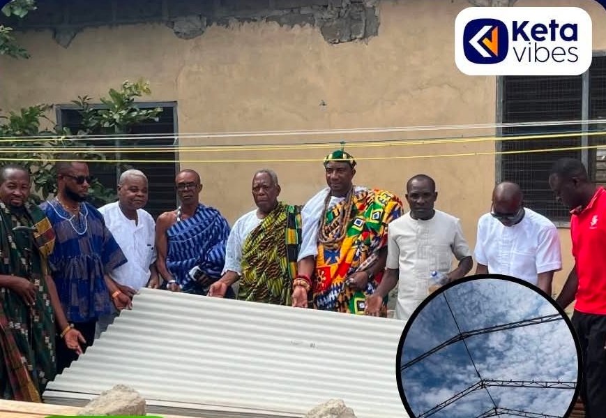 Torgbi Shitsi Gborgblorda III Donates Roofing Sheets for Completion of the Vui Community Centre