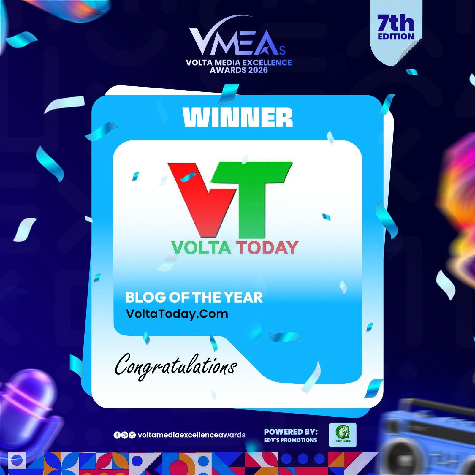 Volta Today Wins Volta Best Blog of the Year at 7th Volta Media Excellence Awards