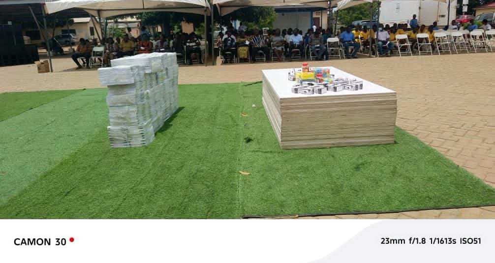Apetorgbor Family Donates 5,600 Exercise Books and 300 Marker Boards to Keta Basic Schools