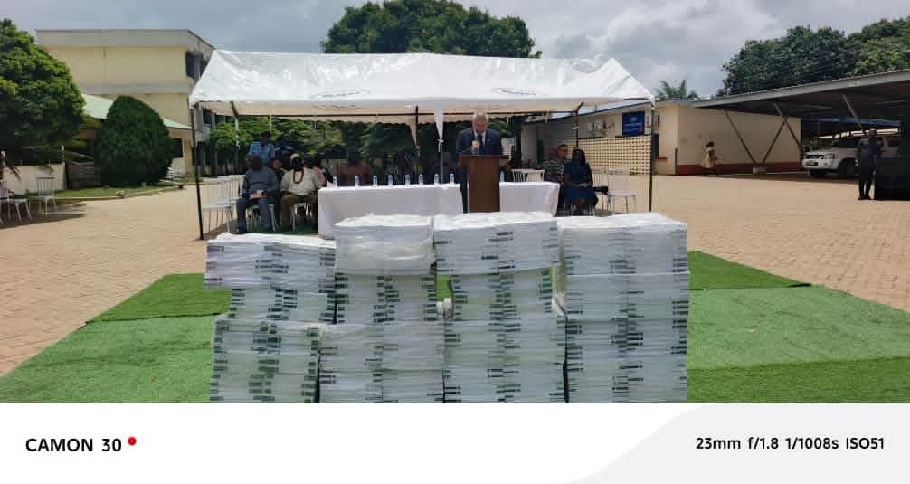 Apetorgbor Family Donates 5,600 Exercise Books and 300 Marker Boards to Keta Basic Schools