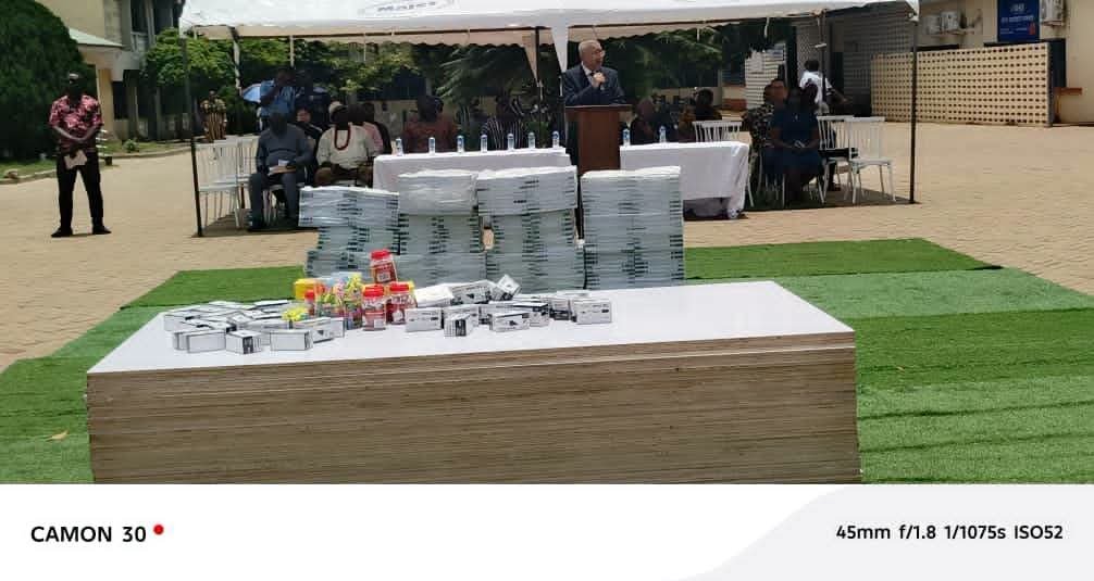 Apetorgbor Family Donates 5,600 Exercise Books and 300 Marker Boards to Keta Basic Schools