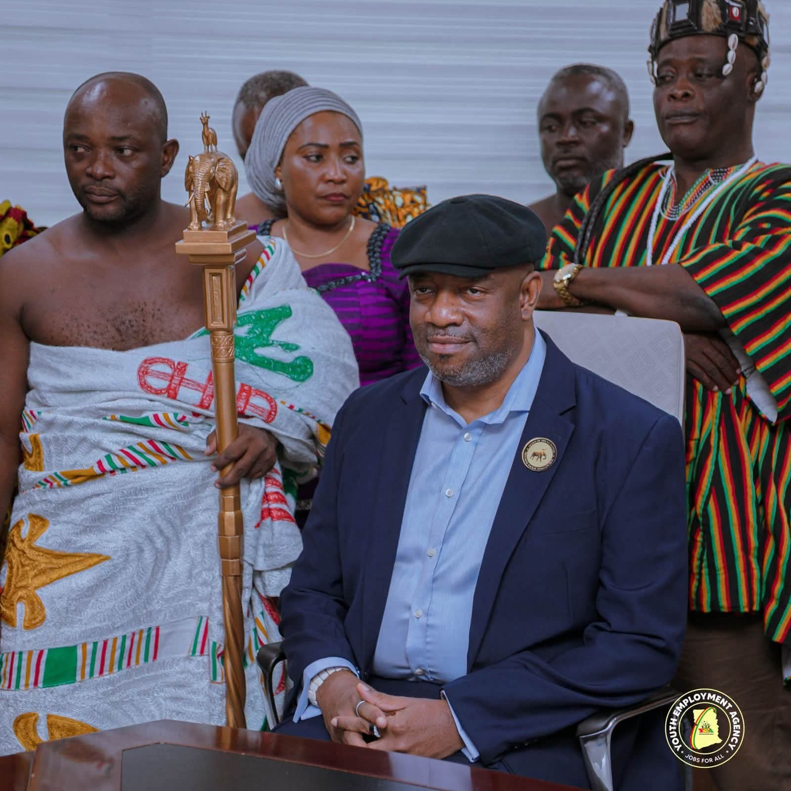 Ga Mantse Pays Courtesy Call on YEA Chief Executive Malik Basintale