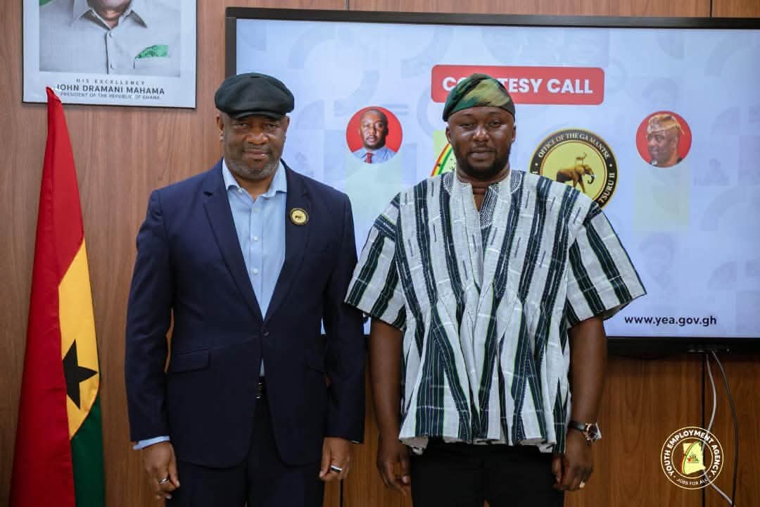 Ga Mantse Pays Courtesy Call on YEA Chief Executive Malik Basintale