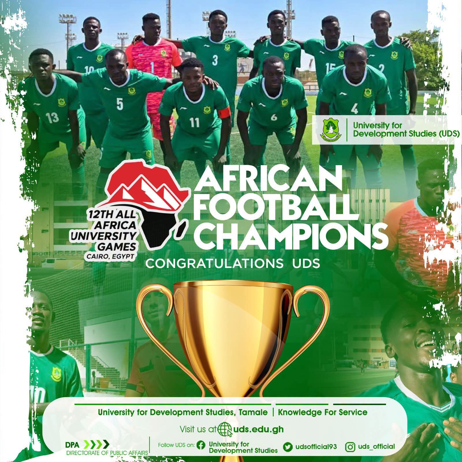 UDS Retain African University Football Title in Cairo