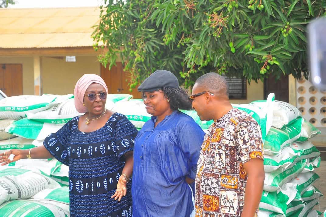 Hon. Dzifa Gomashie Presents 2,000 Bags of Fertilizer to Ketu South Farmers for Distribution
