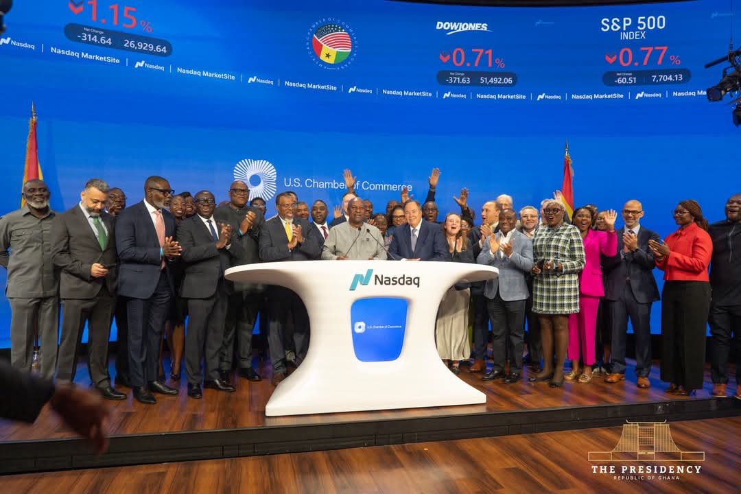 Ghana is Open for Business: President Mahama Rings Nasdaq Bell to Signal New Era for Investment
