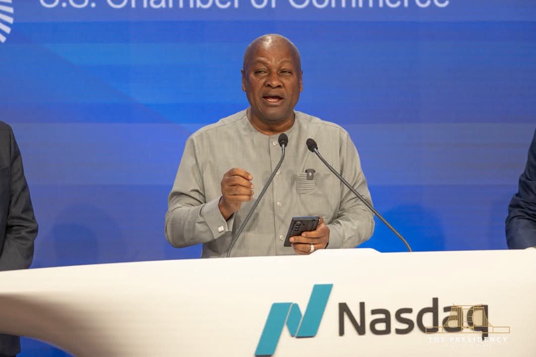 Ghana is Open for Business: President Mahama Rings Nasdaq Bell to Signal New Era for Investment