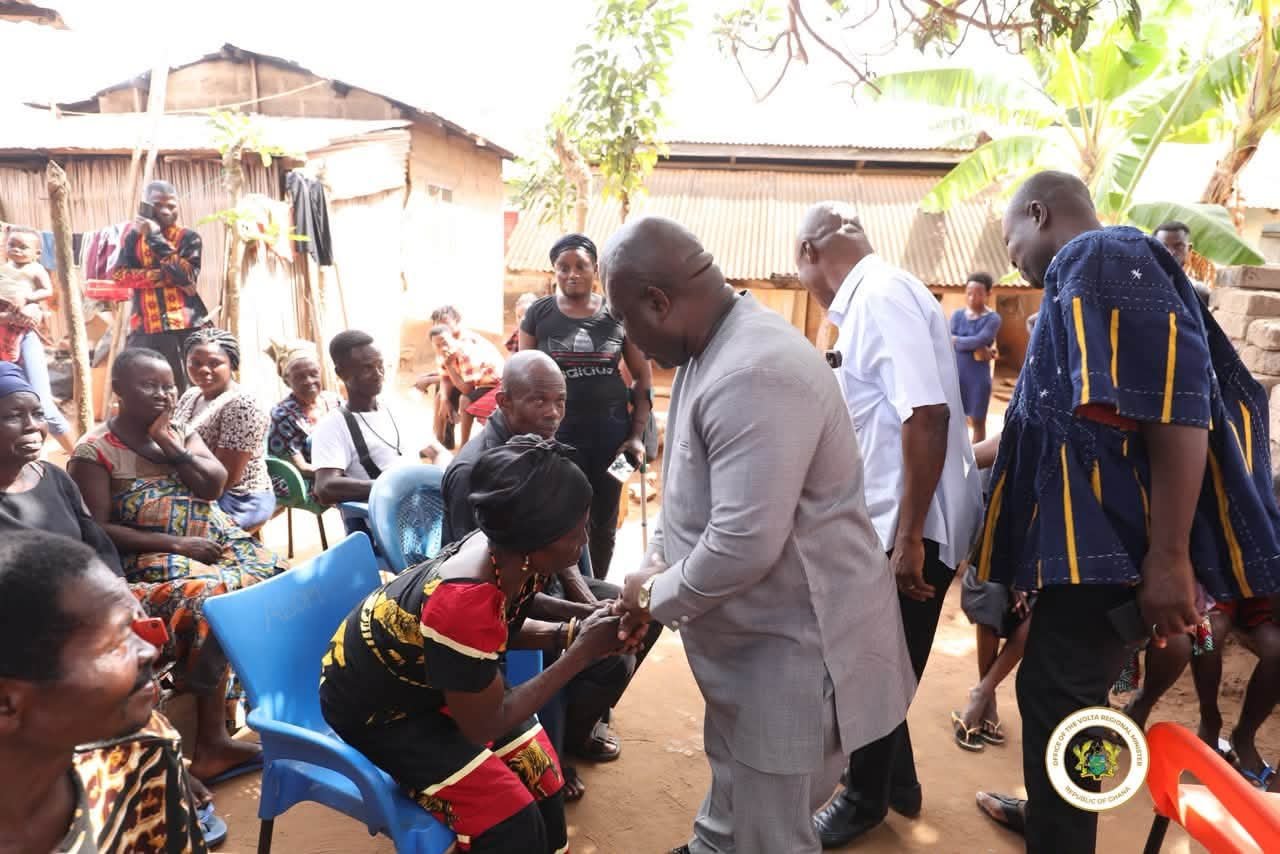 Volta Regional Minister Visits Bereaved Family and Injured Victims of Big Push Road Accident