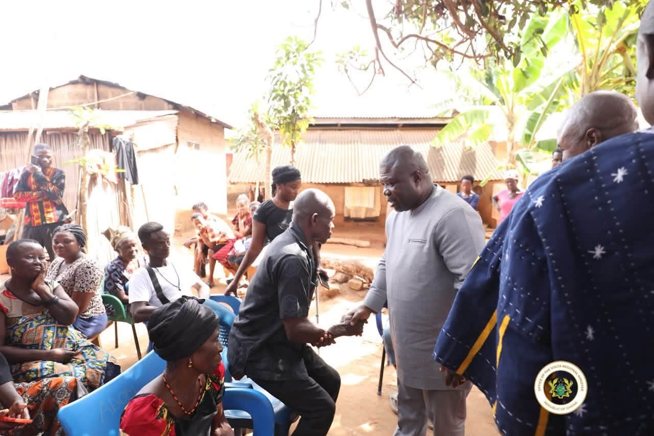 Volta Regional Minister Visits Bereaved Family and Injured Victims of Big Push Road Accident