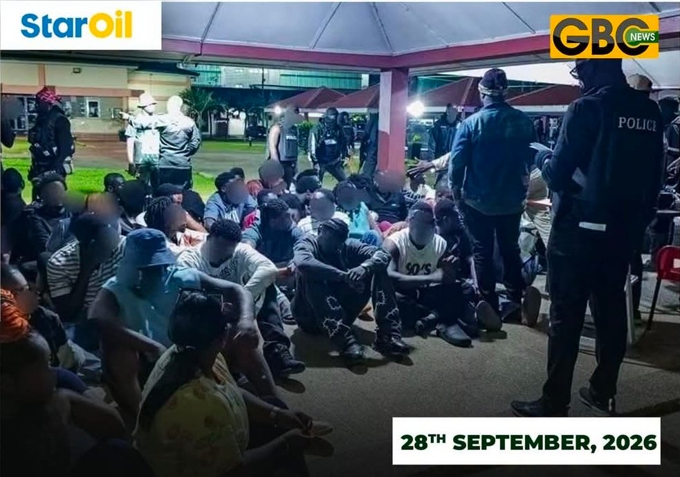64 Arrested at Achimota Mile 7 Lounge Over Unlawful Possession of Firearms and Ammunition