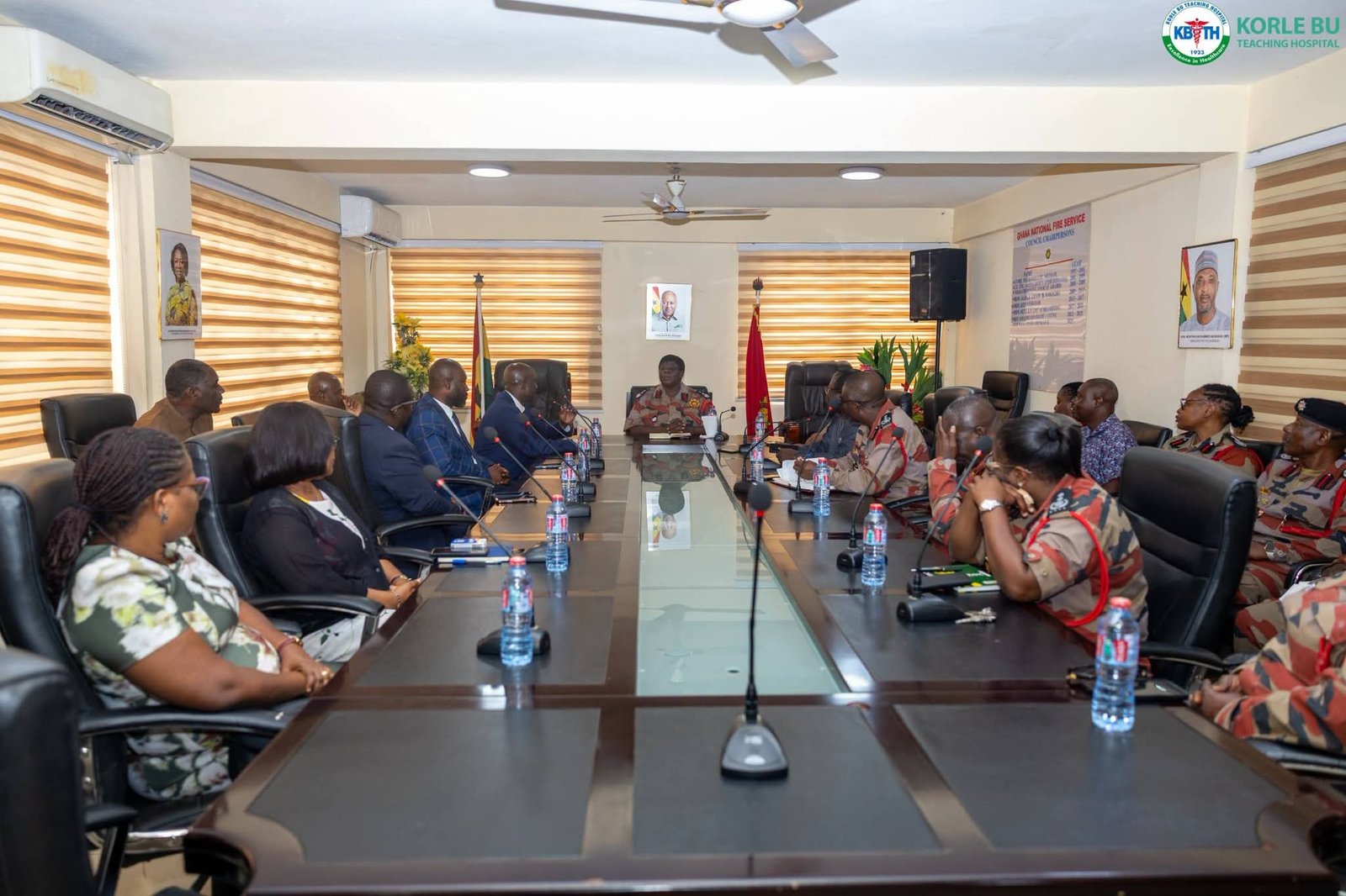 GNFS Reaffirm Partnership with Korle Bu to Boost Hospital Safety and Emergency Response