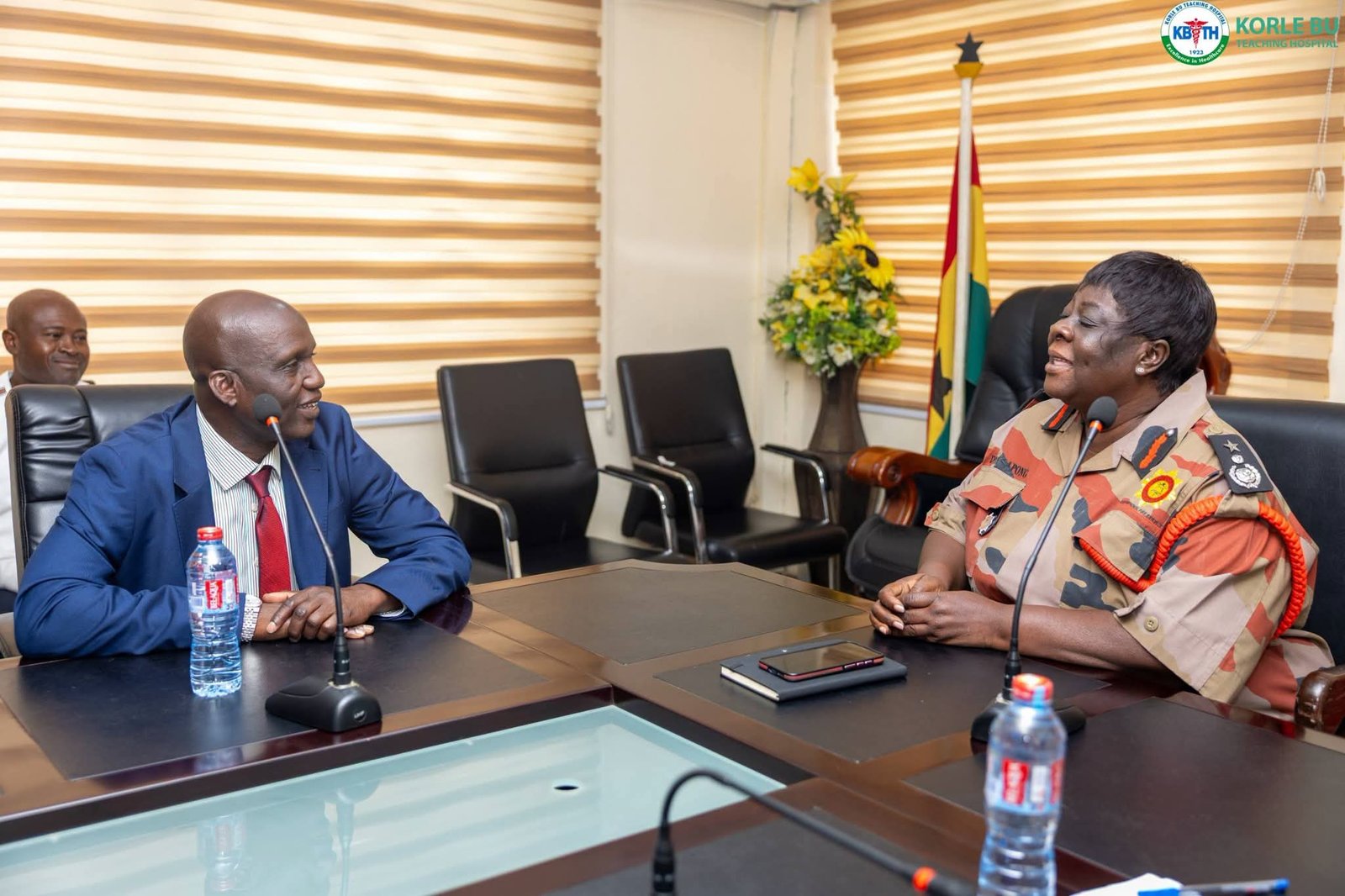 GNFS Reaffirm Partnership with Korle Bu to Boost Hospital Safety and Emergency Response
