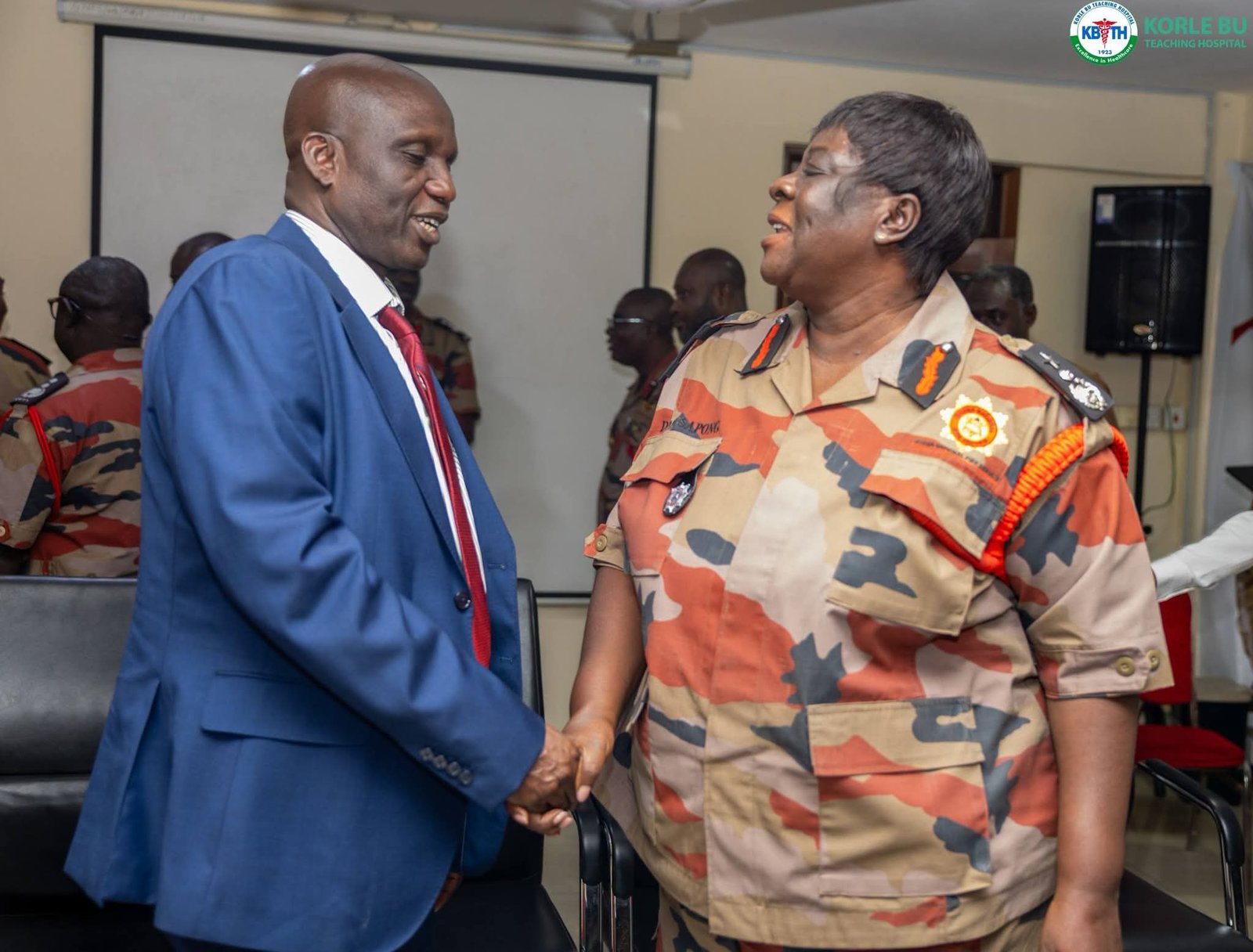 GNFS Reaffirm Partnership with Korle Bu to Boost Hospital Safety and Emergency Response
