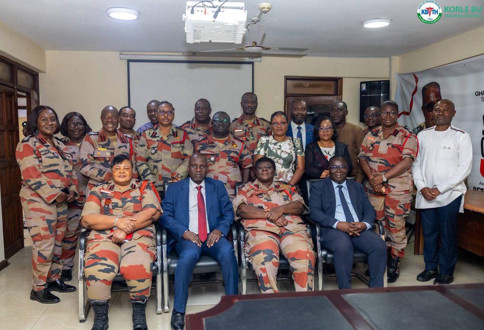 GNFS Reaffirm Partnership with Korle Bu to Boost Hospital Safety and Emergency Response
