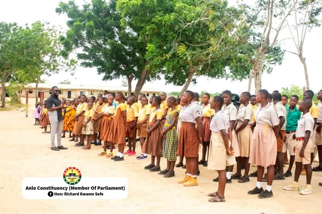 Hon. Richard Kwame Sefe Distributes Exercise Books to Support Pupils in Underserved Communities