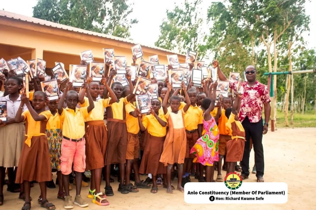 Hon. Richard Kwame Sefe Distributes Exercise Books to Support Pupils in Underserved Communities