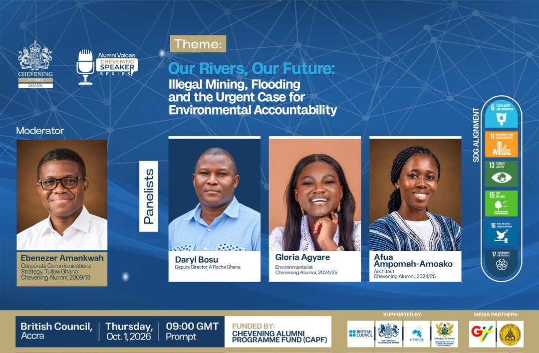 Chevening Alumni to Host High-Level Forum in Accra on Illegal Mining, Flooding, and Environmental Accountability