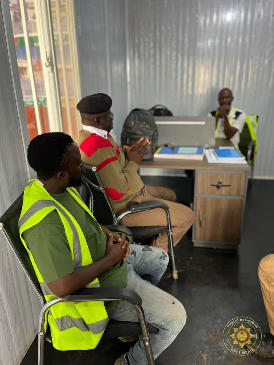 Savannah Regional Fire Commander Inspects Damongo Market Construction Site