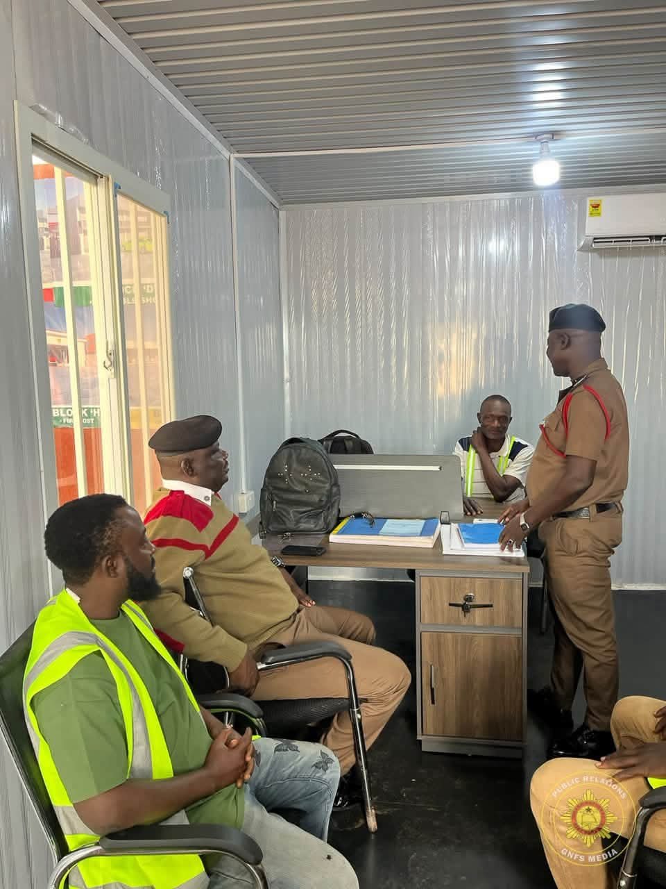 Savannah Regional Fire Commander Inspects Damongo Market Construction Site