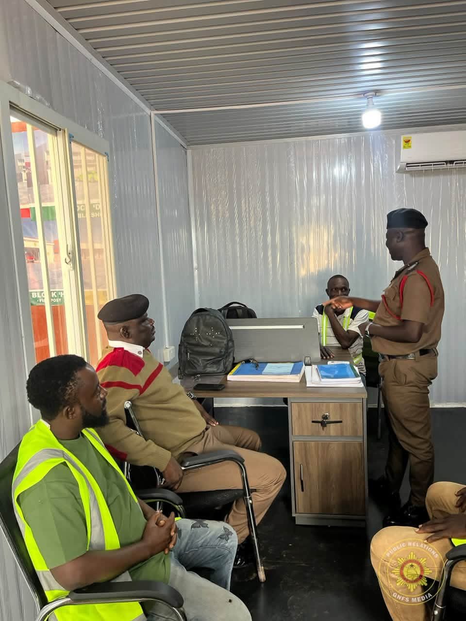 Savannah Regional Fire Commander Inspects Damongo Market Construction Site
