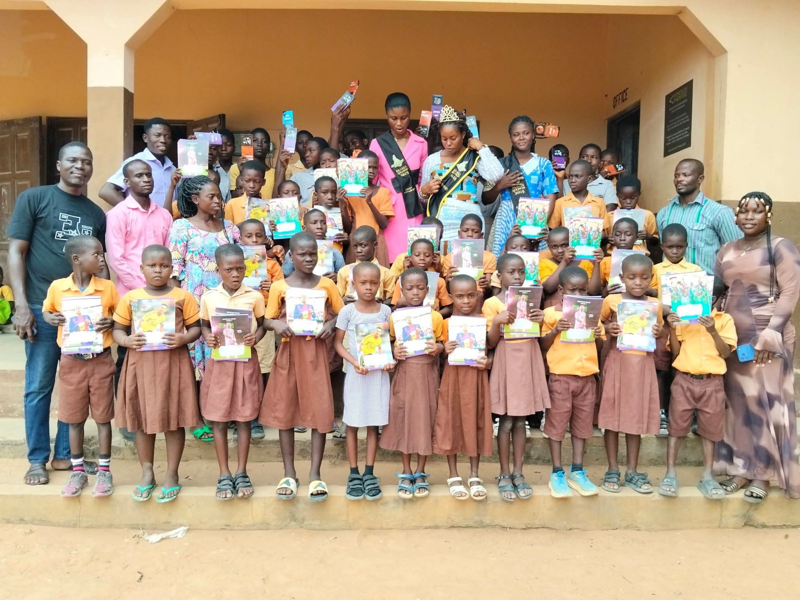 Mama Avenor Donates Educational Materials to Basic Schools in Akatsi South