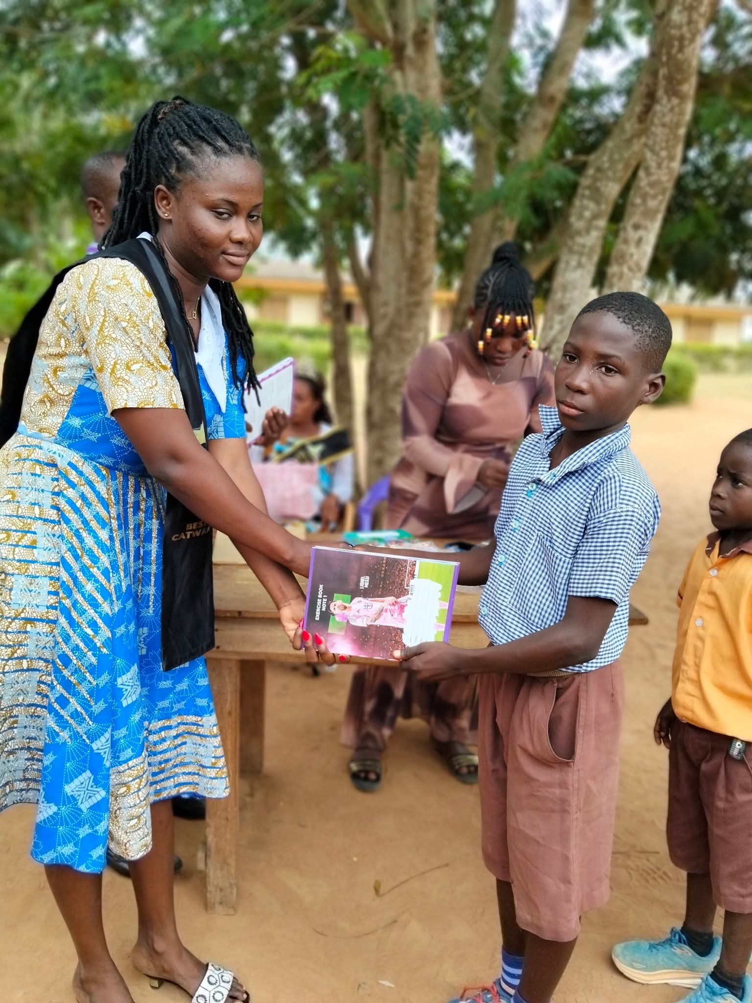 Mama Avenor Donates Educational Materials to Basic Schools in Akatsi South