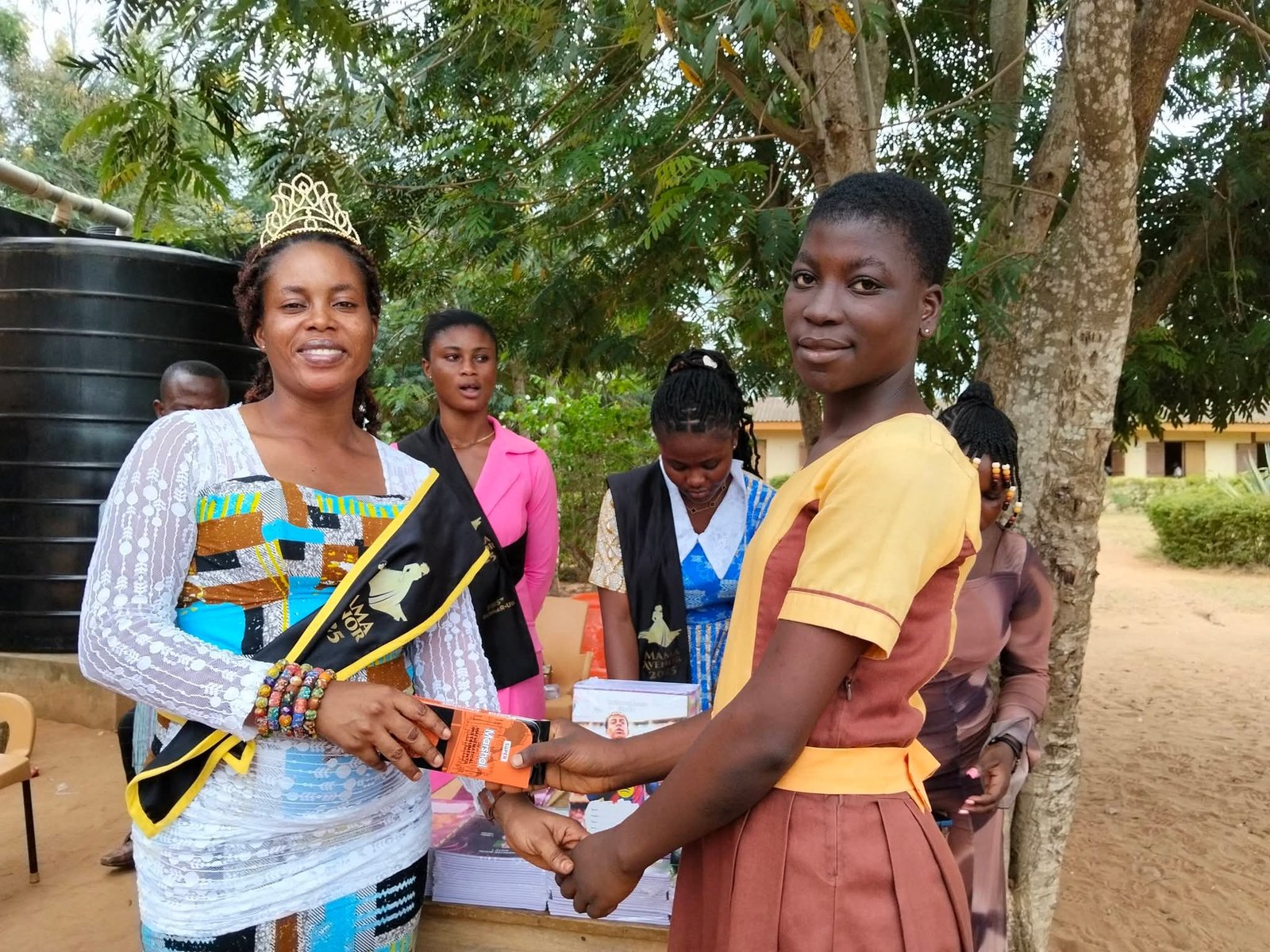 Mama Avenor Donates Educational Materials to Basic Schools in Akatsi South