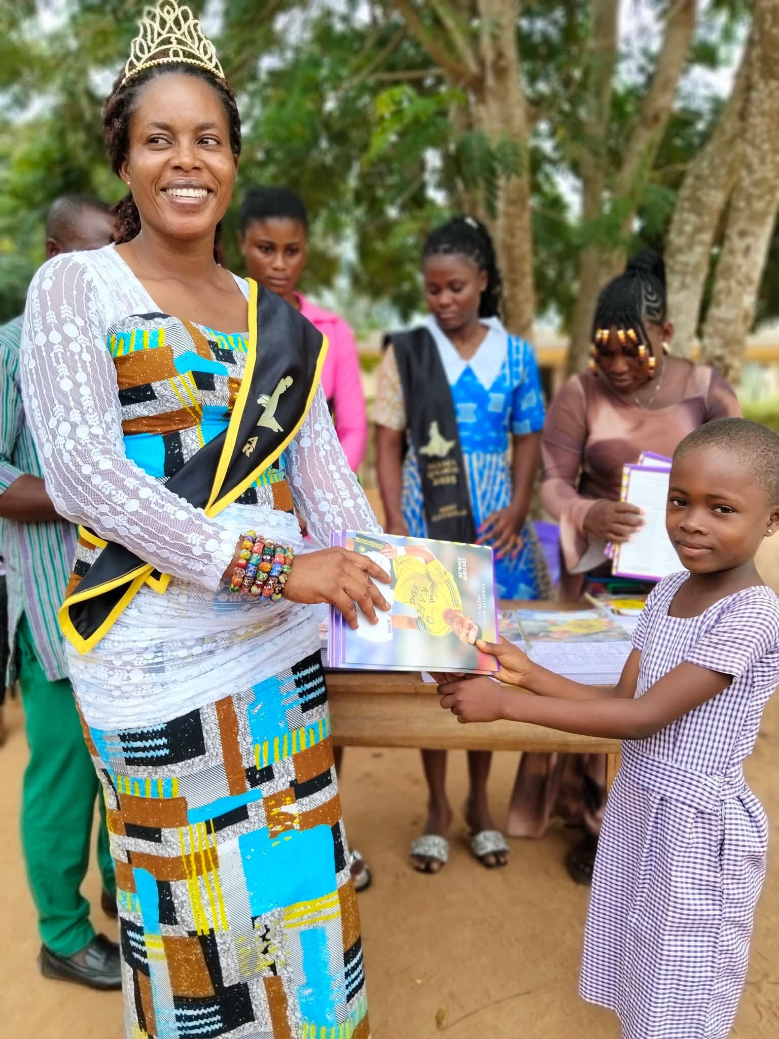 Mama Avenor Donates Educational Materials to Basic Schools in Akatsi South