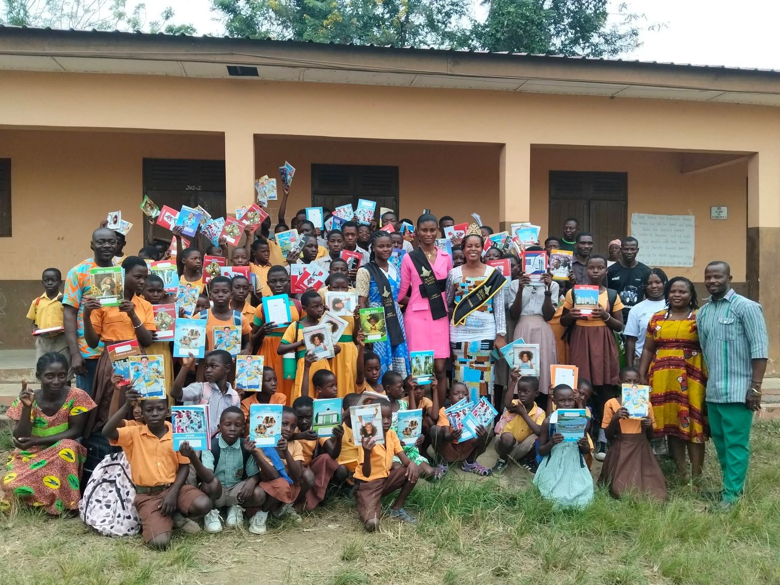 Mama Avenor Donates Educational Materials to Basic Schools in Akatsi South