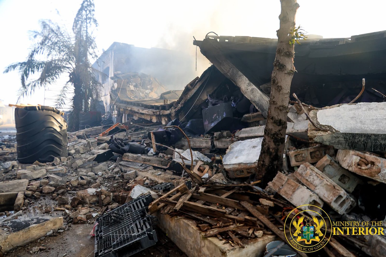 Interior and Local Government Ministers Assess Devastating Avenor Fire Scene