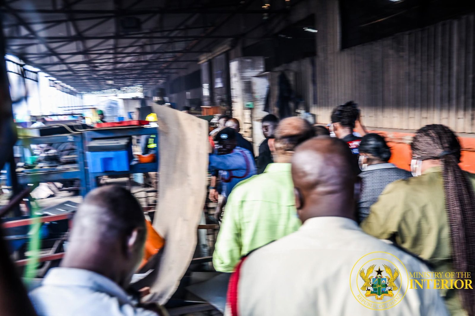 Interior and Local Government Ministers Assess Devastating Avenor Fire Scene