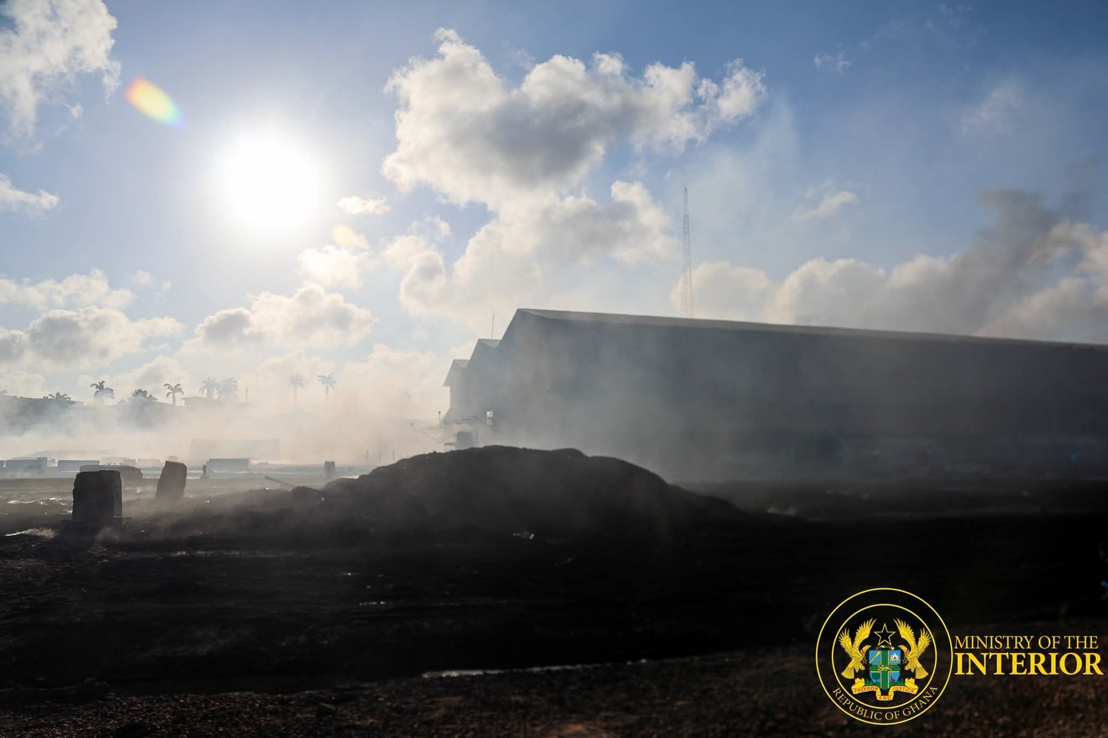 Interior and Local Government Ministers Assess Devastating Avenor Fire Scene