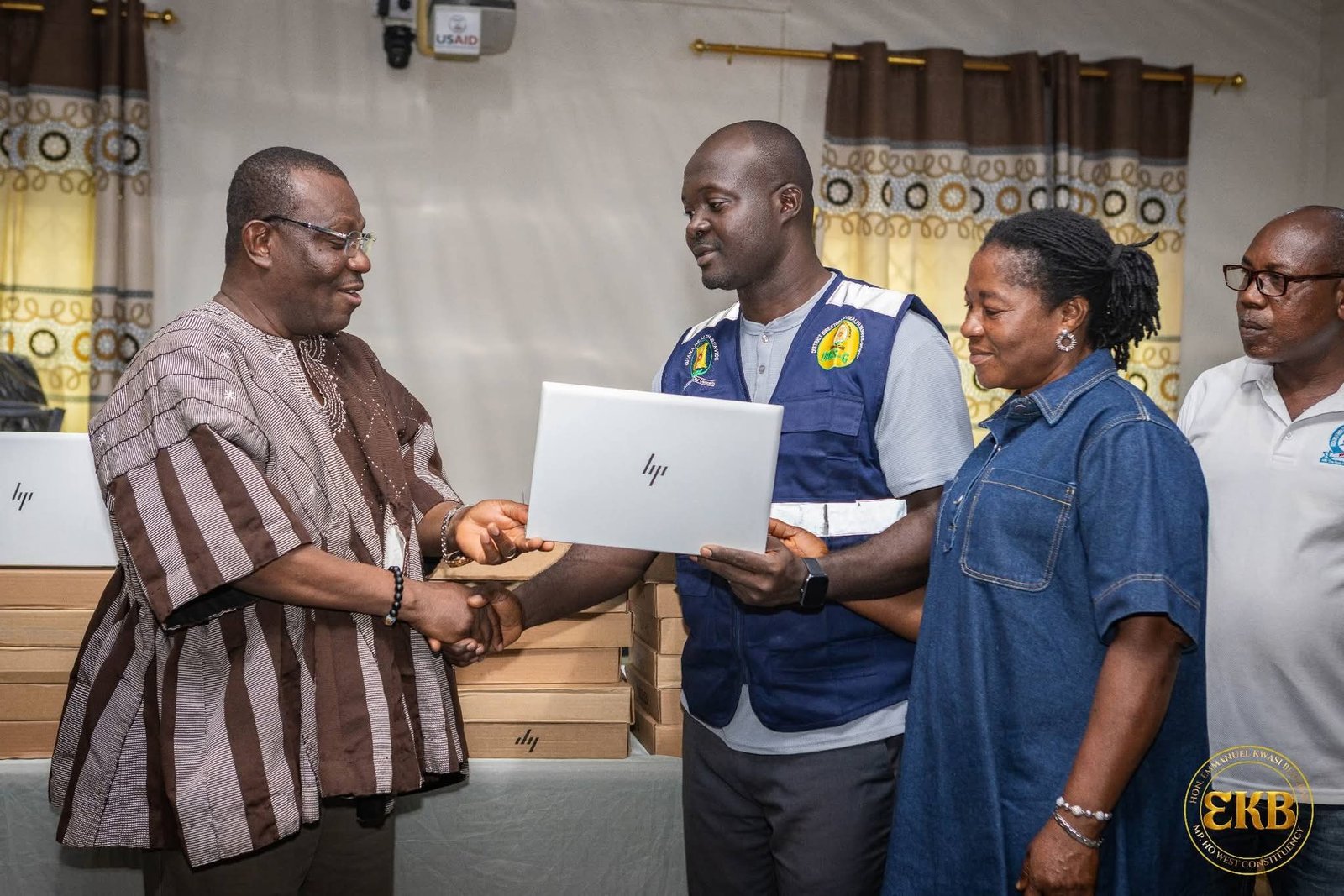Hon. Bedzrah Donates Supplies and Laptops to Digitalize District Healthcare Delivery
