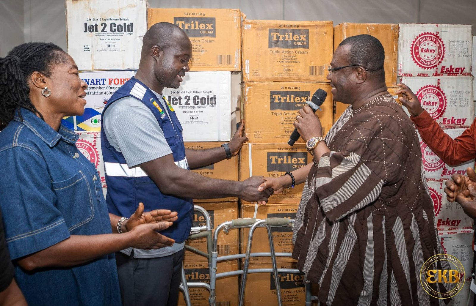 Hon. Bedzrah Donates Supplies and Laptops to Digitalize District Healthcare Delivery