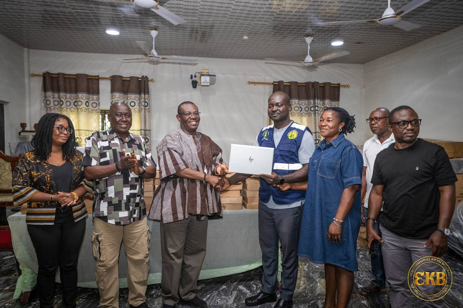 Hon. Bedzrah Donates Supplies and Laptops to Digitalize District Healthcare Delivery