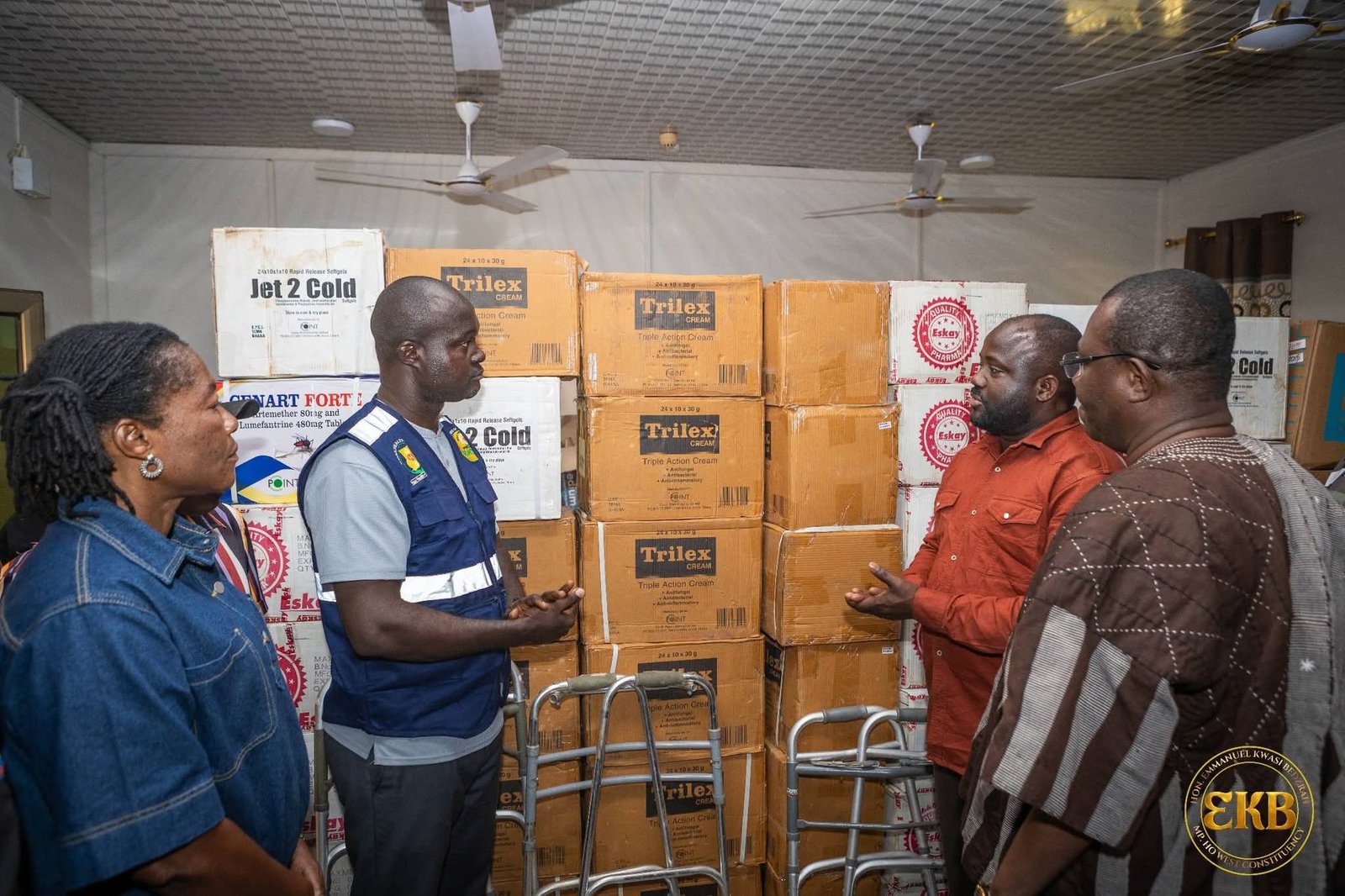 Hon. Bedzrah Donates Supplies and Laptops to Digitalize District Healthcare Delivery
