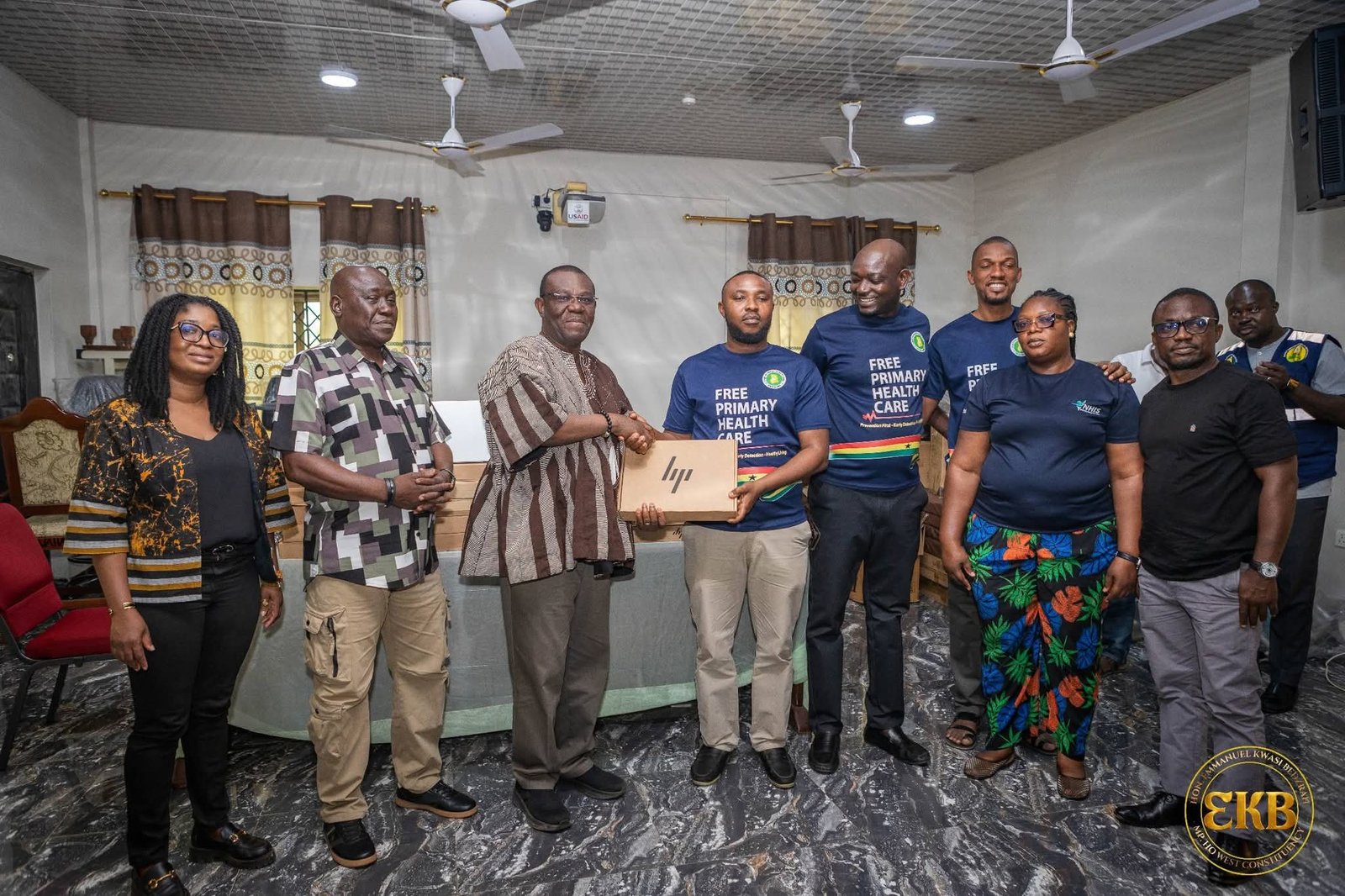 Hon. Bedzrah Donates Supplies and Laptops to Digitalize District Healthcare Delivery