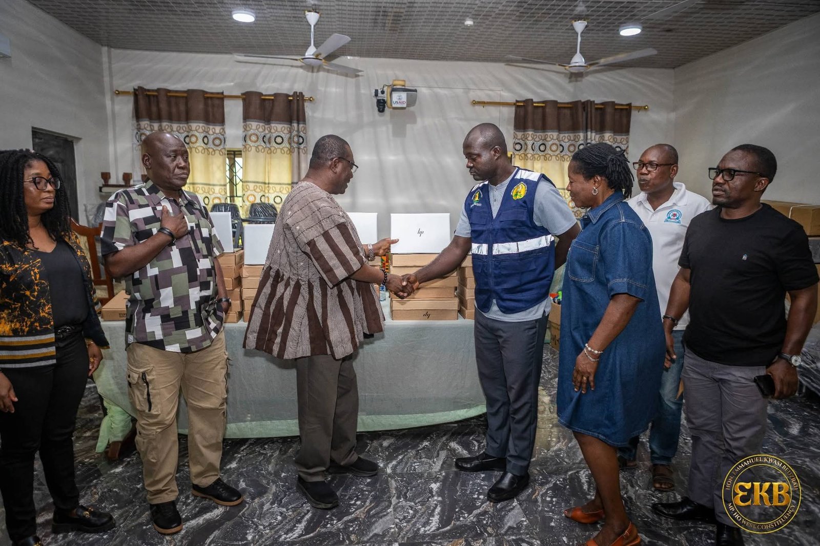 Hon. Bedzrah Donates Supplies and Laptops to Digitalize District Healthcare Delivery