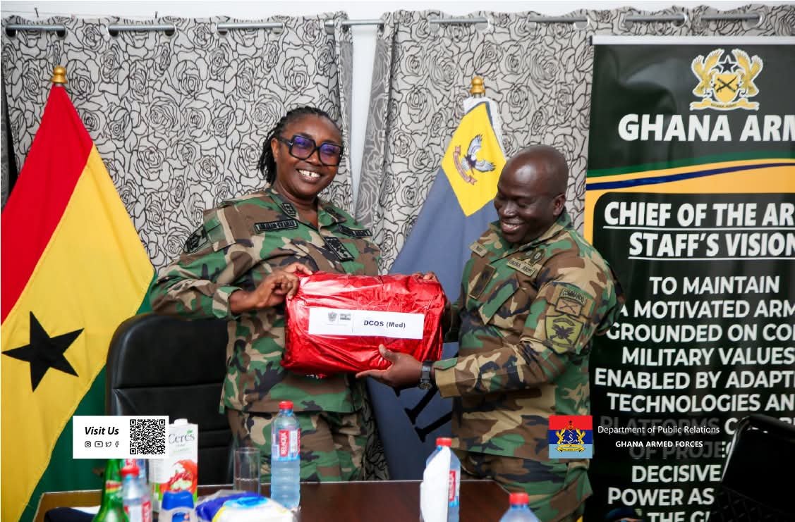 Major General Evelyn-Vivian Abraham-Kwabiah Inspects 11 Mechanised Battalion Healthcare Facilities