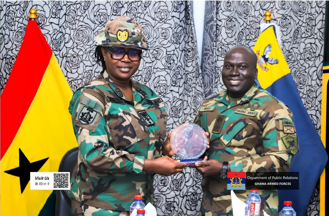 Major General Evelyn-Vivian Abraham-Kwabiah Inspects 11 Mechanised Battalion Healthcare Facilities
