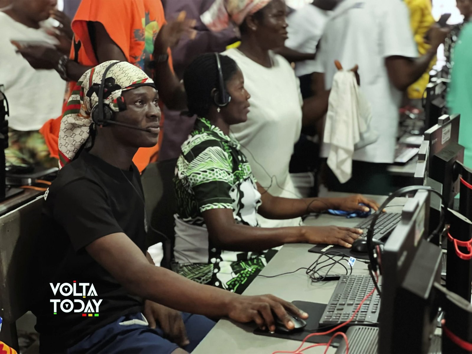 PICTURES: Moments Etornam and Dignitaries Inspects Her Newly Sponsored ICT Lab at Juapong RC Basic School