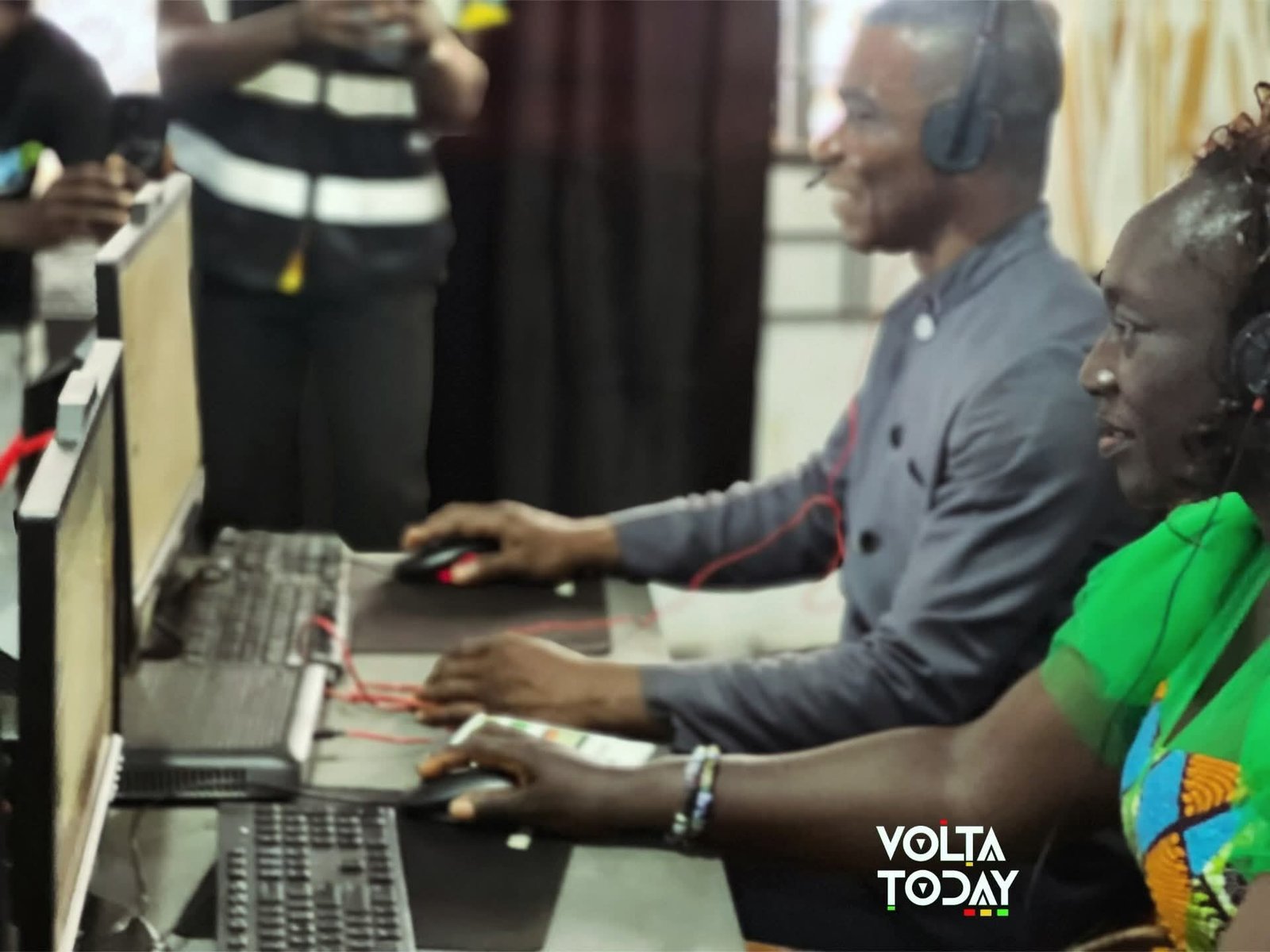 PICTURES: Moments Etornam and Dignitaries Inspects Her Newly Sponsored ICT Lab at Juapong RC Basic School