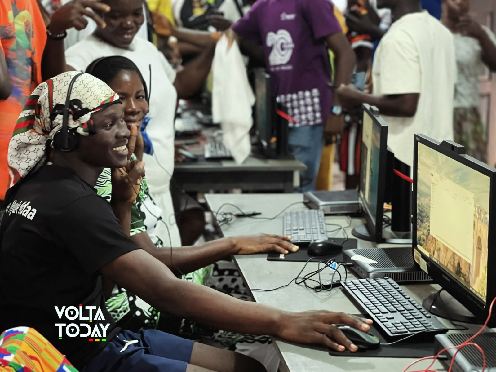 PICTURES: Moments Etornam and Dignitaries Inspects Her Newly Sponsored ICT Lab at Juapong RC Basic School