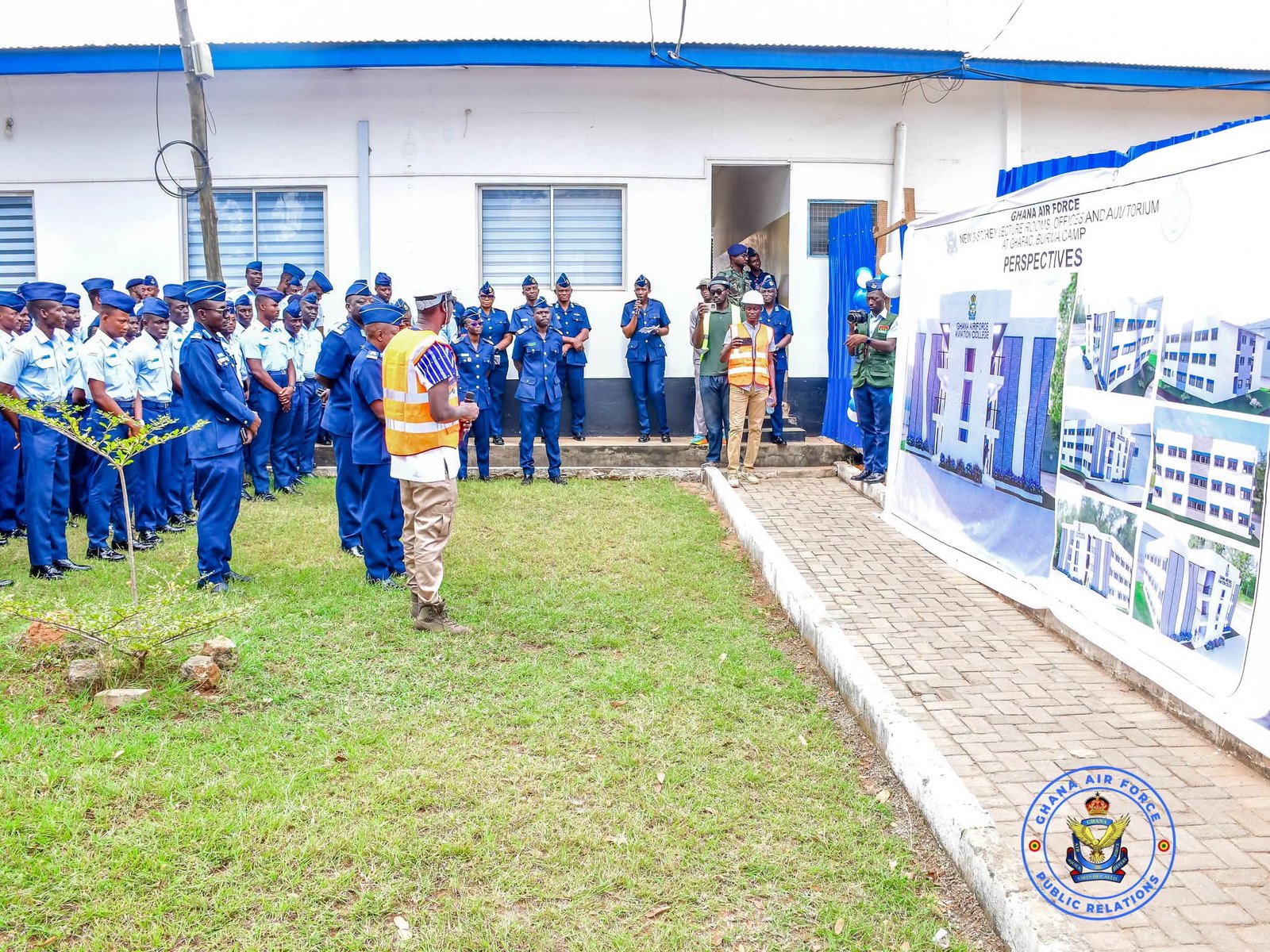 Ghana Air Force Grounds Breakdown for New 3-Storey Aviation College Lecture Hall
