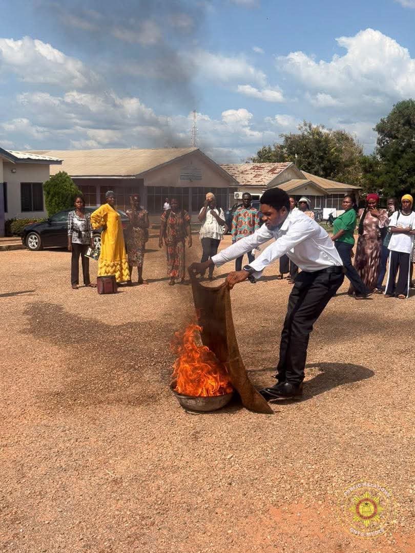 GNFS Sensitizes Anglican University College Students on Fire Safety in Nkoranza