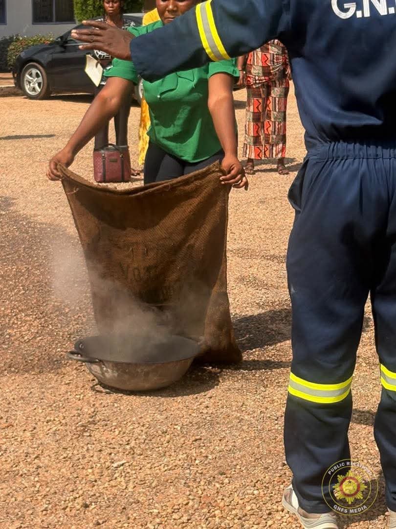 GNFS Sensitizes Anglican University College Students on Fire Safety in Nkoranza