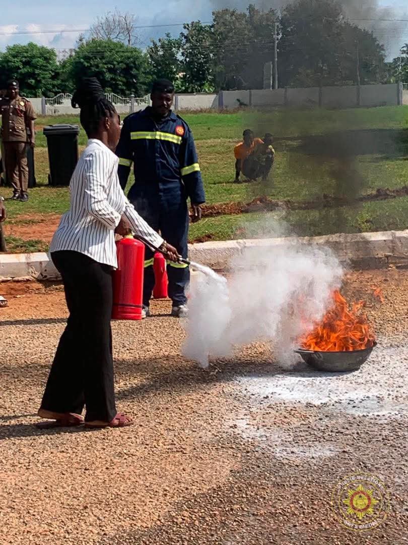 GNFS Sensitizes Anglican University College Students on Fire Safety in Nkoranza