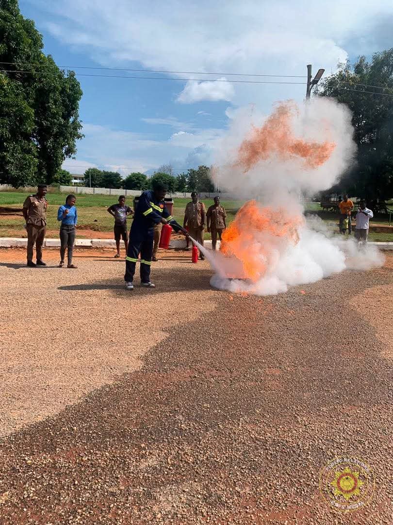 GNFS Sensitizes Anglican University College Students on Fire Safety in Nkoranza